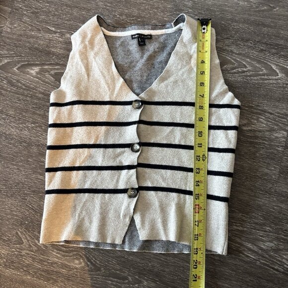 RIVER ISLAND Women's Striped Vest Waistcoat Size 2 US Preppy Academia Minimalist - Picture 13 of 13